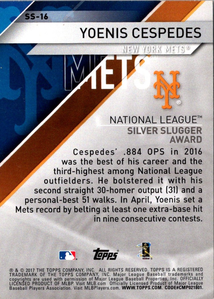 2017 Topps Silver Slugger Awards Yoenis Cespedes