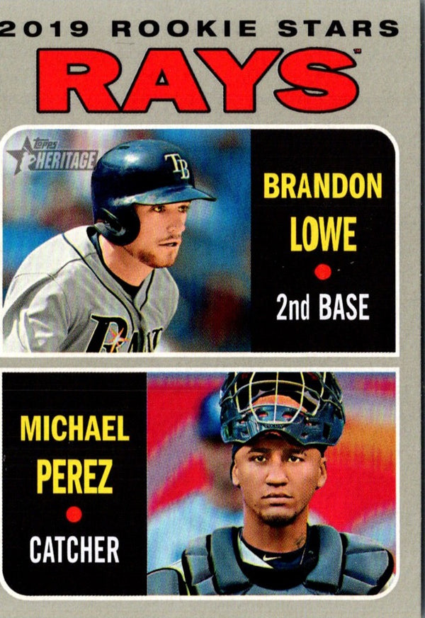 2019 Topps Heritage Brandon Lowe/Michael Perez #9 Rookie