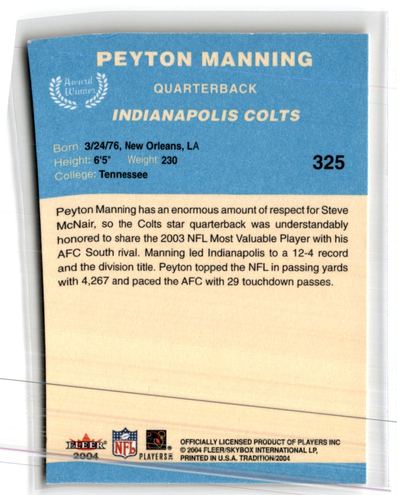 2004 Fleer Tradition Peyton Manning