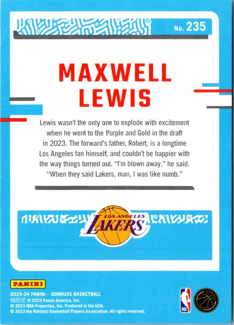 2023 Donruss Maxwell Lewis