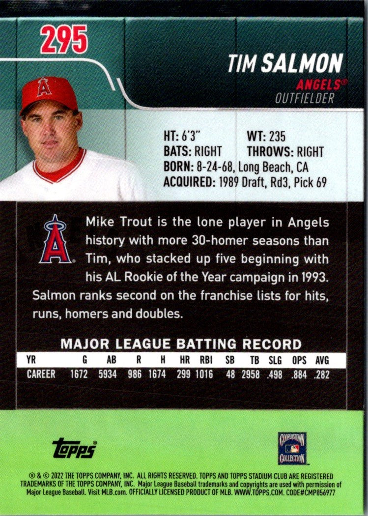 2022 Topps Stadium Club Tim Salmon