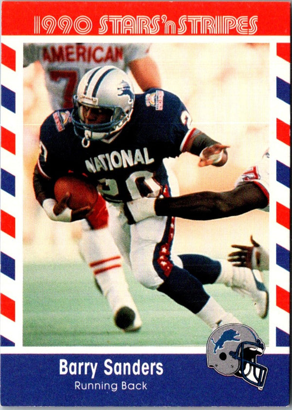 1990 Asher Candy Stars 'n Stripes Barry Sanders #44