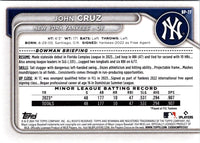 2024 Bowman Prospects John Cruz #BP-77