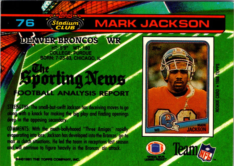 1991 Stadium Club Mark Jackson