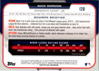 2015 Bowman Draft Picks & Prospects Nick Gordon #128