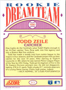 1990 Score Rookie Dream Team Todd Zeile