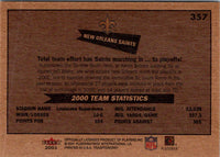 2001 Fleer Tradition Glossy New Orleans Saints #357