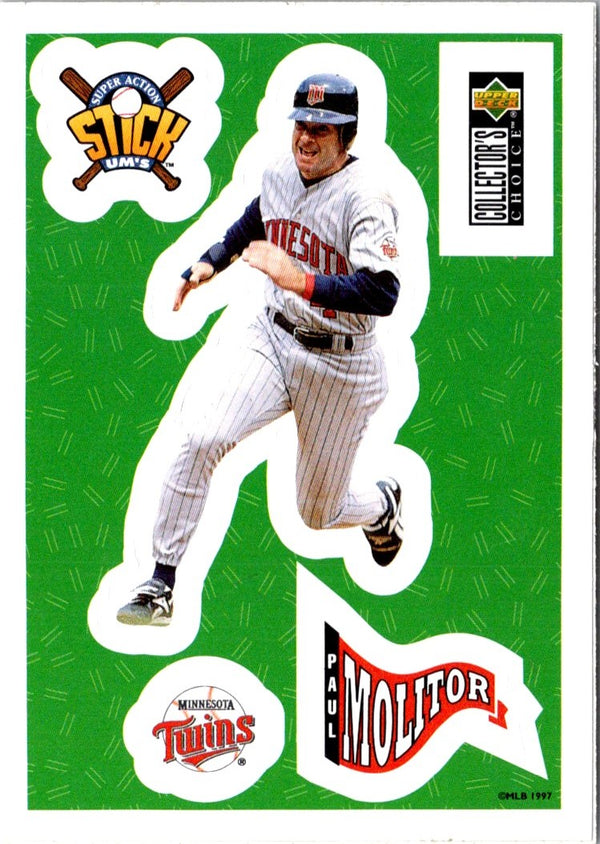 1997 Collector's Choice Stick'Ums Paul Molitor #4