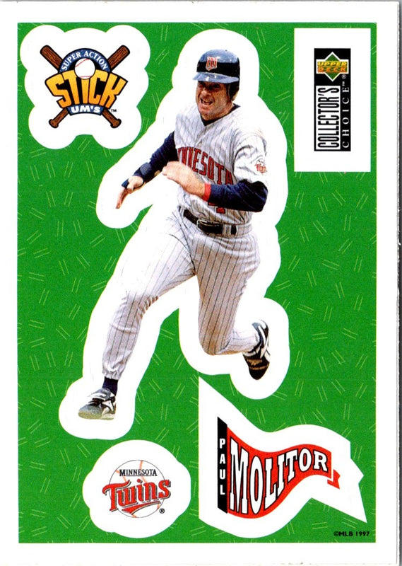 1997 Collector's Choice Stick'Ums Paul Molitor #4