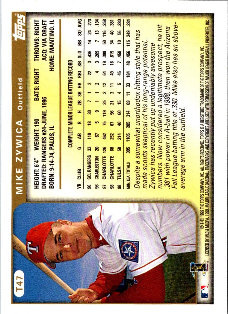 1999 Topps Traded Rookies Mike Zywica