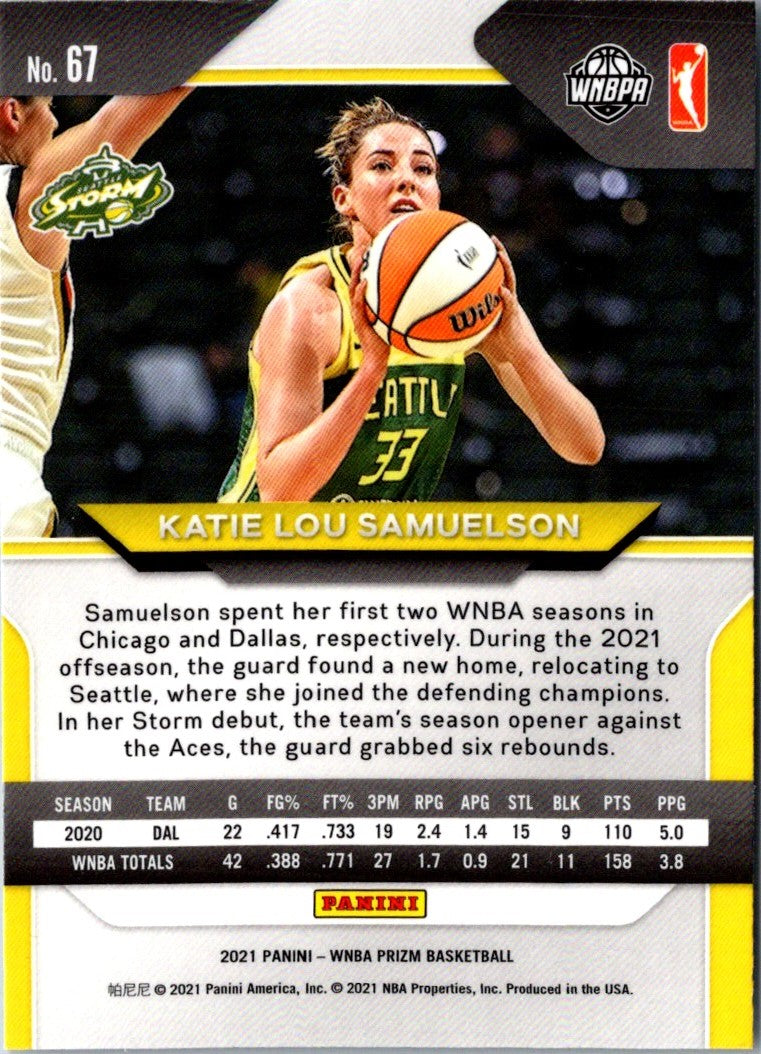 2021 Panini Prizm WNBA Prizms Green Katie Lou Samuelson