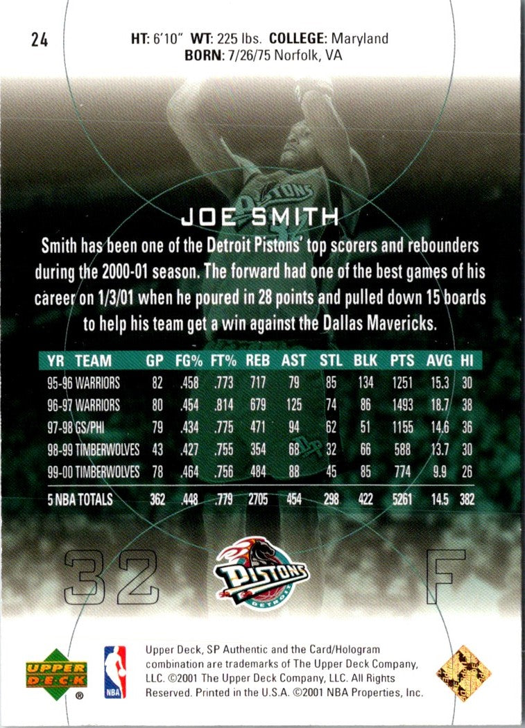 2000 SP Authentic Joe Smith