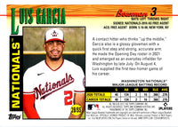 2021 Bowman Heritage Luis Garcia #3 Rookie