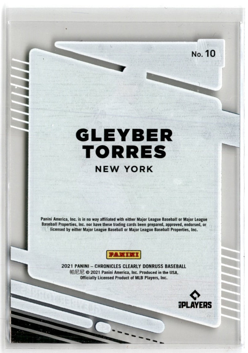 2021 Panini Chronicles Clearly Donruss Gleyber Torres