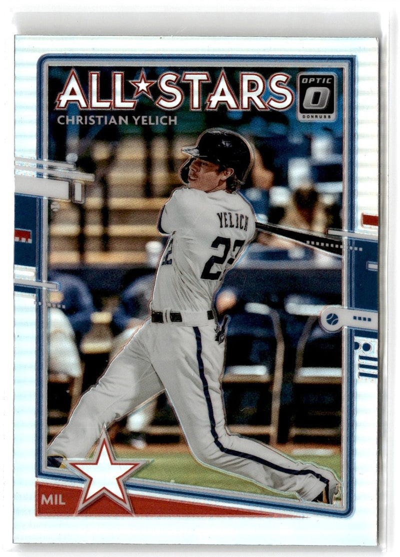 2020 Donruss Optic Carolina Blue and White Christian Yelich