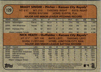 2021 Topps Heritage Red 2021 Rookie Stars - Royals - Brady Singer/Nick Heath #129