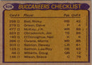 1979 Topps Buccaneers Team Leaders