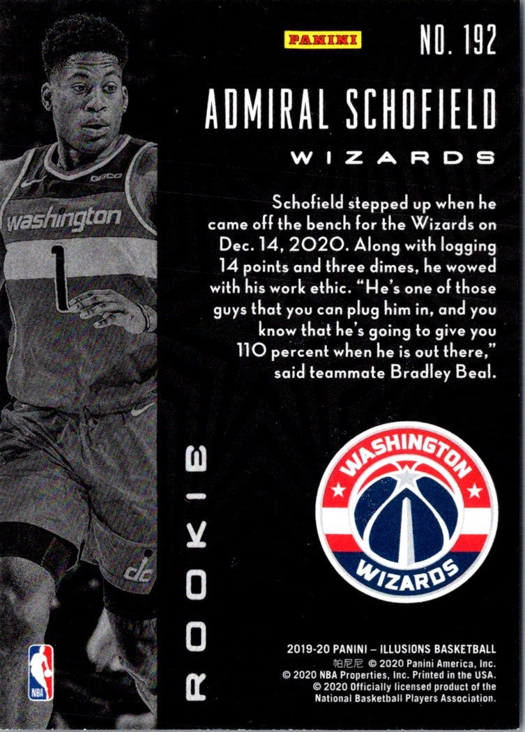 2019 Panini Admiral Schofield