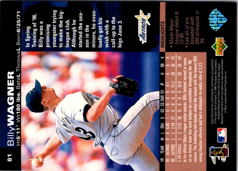 1997 Upper Deck Billy Wagner