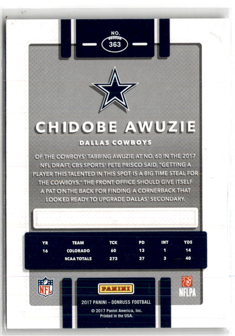 2017 Donruss Press Proof Silver Chidobe Awuzie