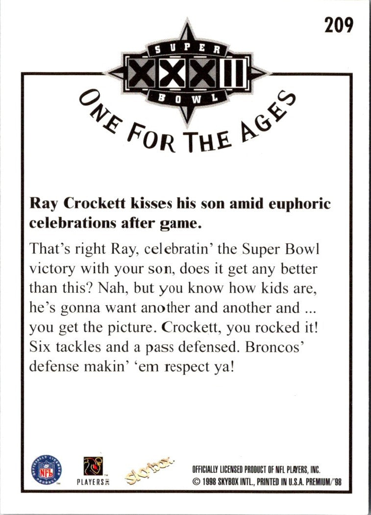 1998 SkyBox Premium Ray Crockett