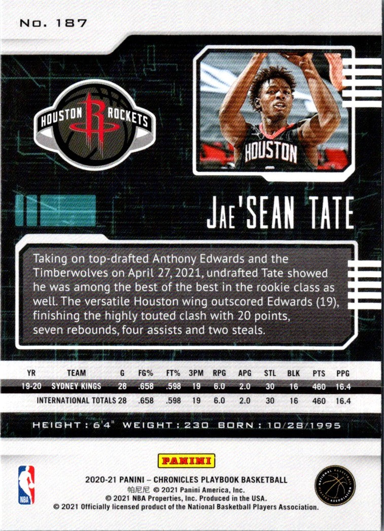 2020 Panini Chronicles Jae'Sean Tate