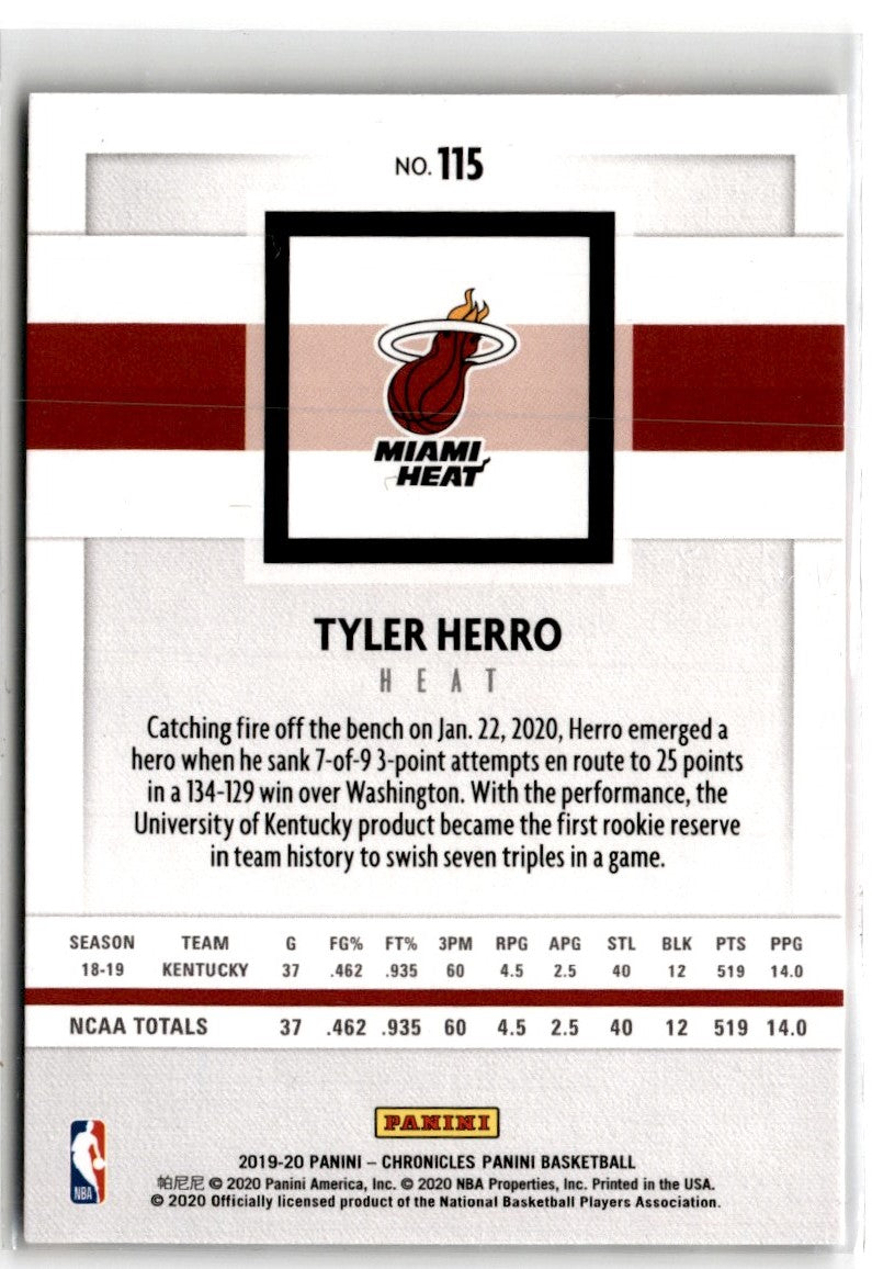 2019 Panini Chronicles Tyler Herro