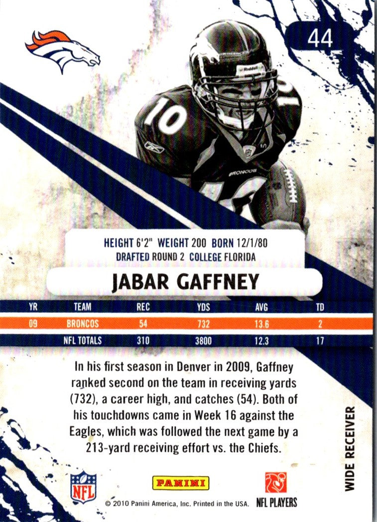 2010 Panini Rookies & Stars Longevity Jabar Gaffney