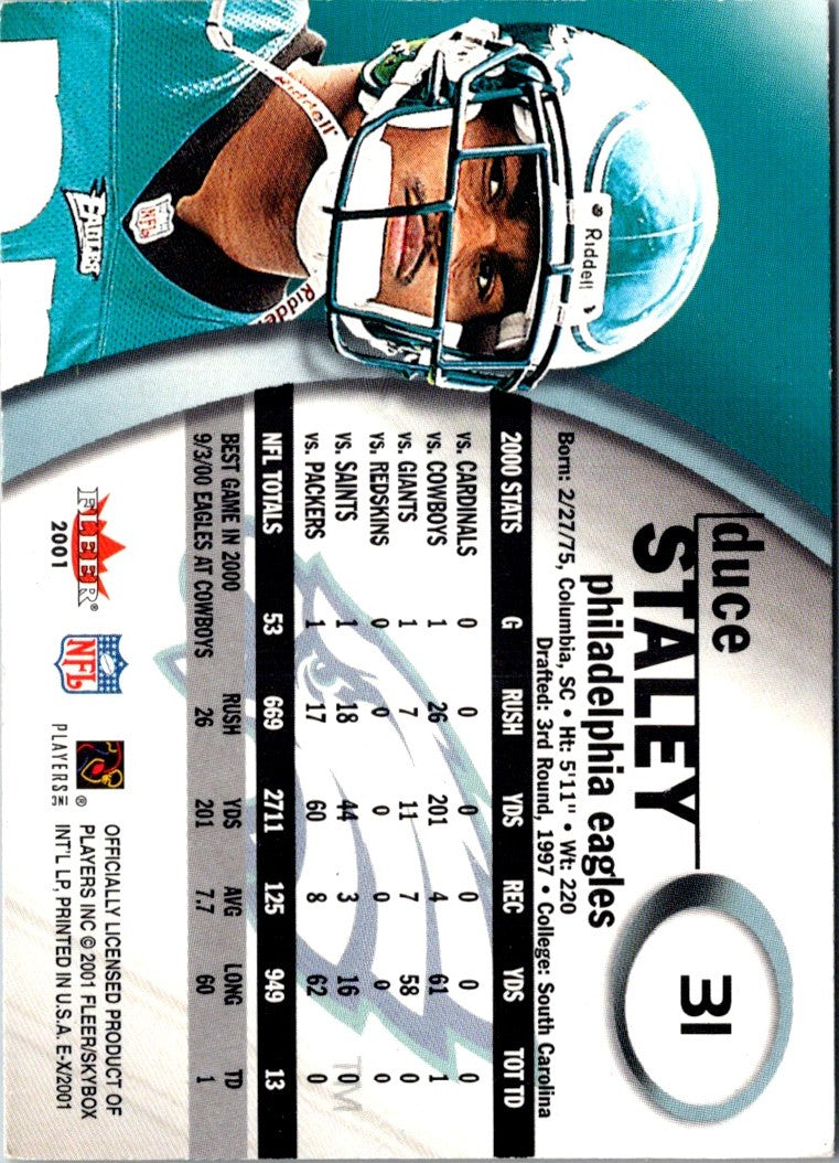 2001 Fleer E-X Duce Staley