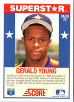 1989 Score Baseball's 100 Hottest Players Gerald Young #72