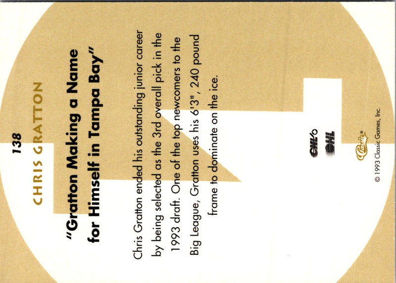 1993 Classic Chris Gratton