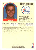 1989 Hoops Scott Brooks #34 Rookie