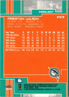 2002 Fleer Focus JE Larger than Life Game Used Patch Preston Wilson #6