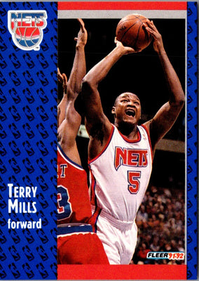 1991 Fleer Terry Mills #324 Rookie