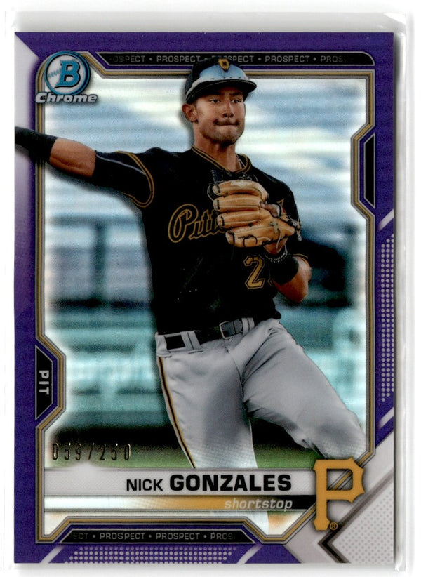 2021 Bowman Chrome Refractor Purple Nick Gonzales #BCP-224 059/250