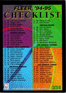 1994 Fleer Checklist