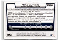 2012 Bowman Draft Picks & Prospects Chrome Mike Zunino #BDPP25