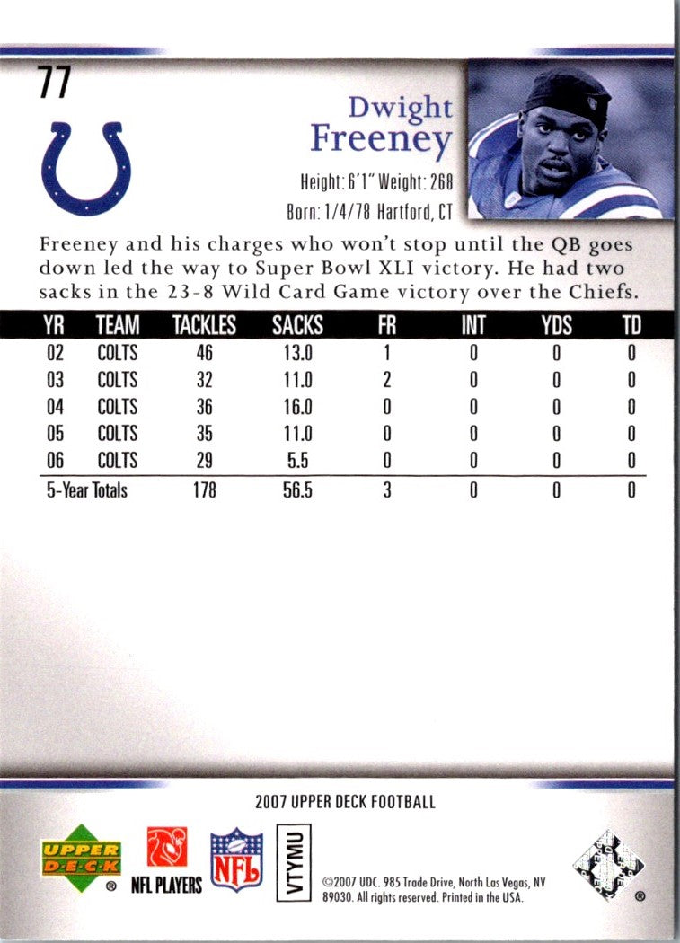 2007 Upper Deck Dwight Freeney