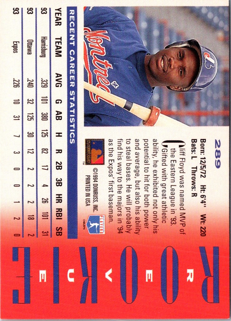 1994 Triple Play Cliff Floyd