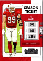 2021 Panini Contenders Red Zone J.J. Watt #3