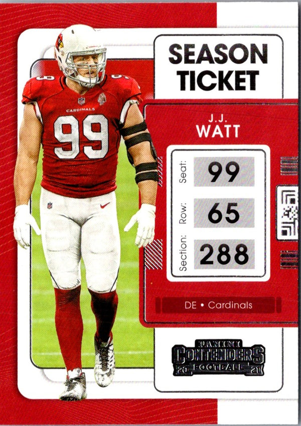 2021 Panini Contenders Red Zone J.J. Watt #3