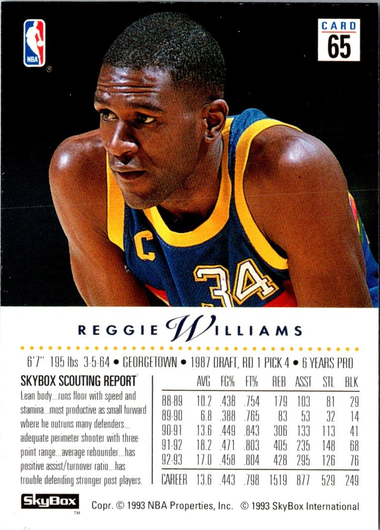 1993 SkyBox Reggie Williams