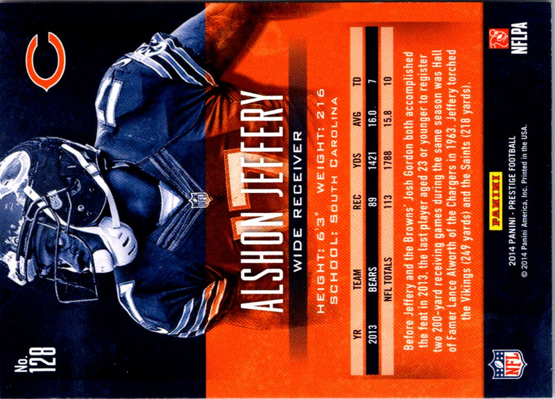 2014 Panini Prestige Alshon Jeffery