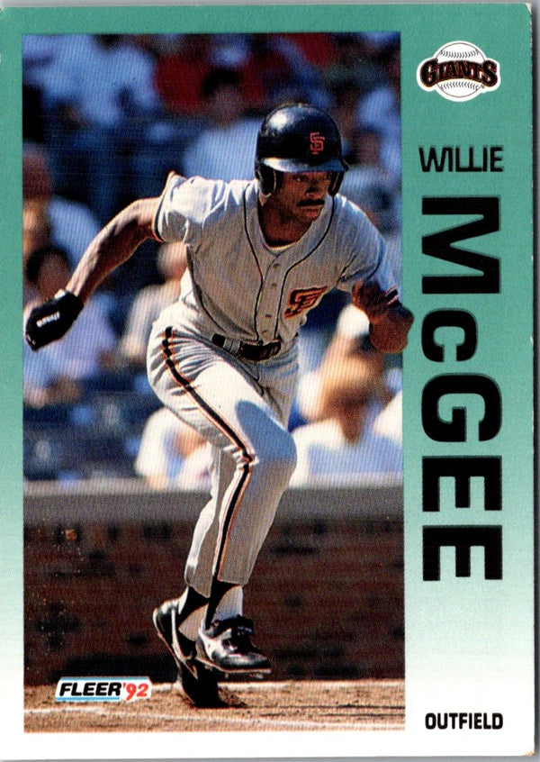 1992 Fleer Willie McGee #643