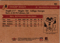 2001 Fleer Tradition Glossy Champ Bailey #91