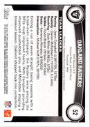 2011 Topps Oakland Raiders (Jason Campbell/Darren McFadden/Marcell Reese)