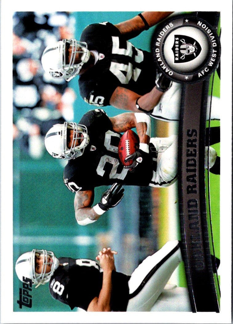 2011 Topps Oakland Raiders (Jason Campbell/Darren McFadden/Marcell Reese)