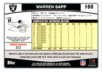 2006 Topps Warren Sapp #166