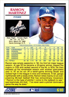 1992 Score Ramon Martinez #610