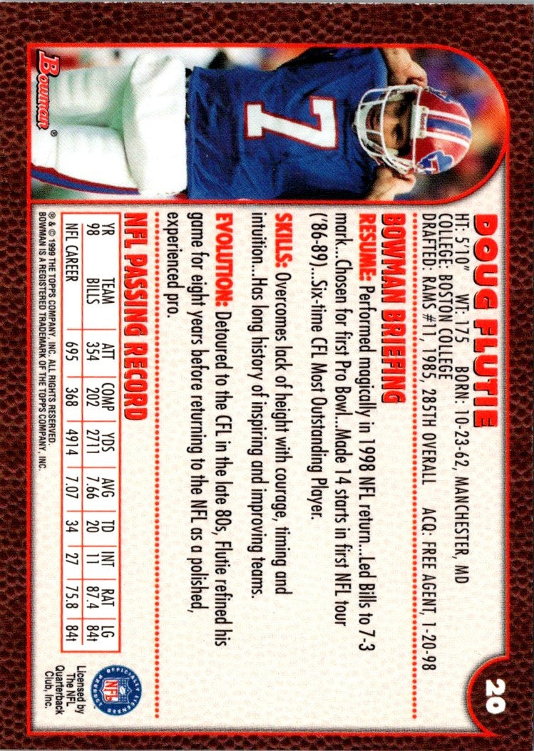 1999 Bowman Doug Flutie